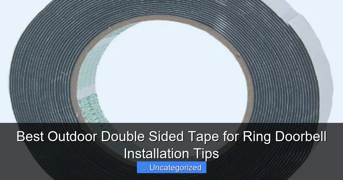 Best Outdoor Double Sided Tape for Ring Doorbell Installation Tips
