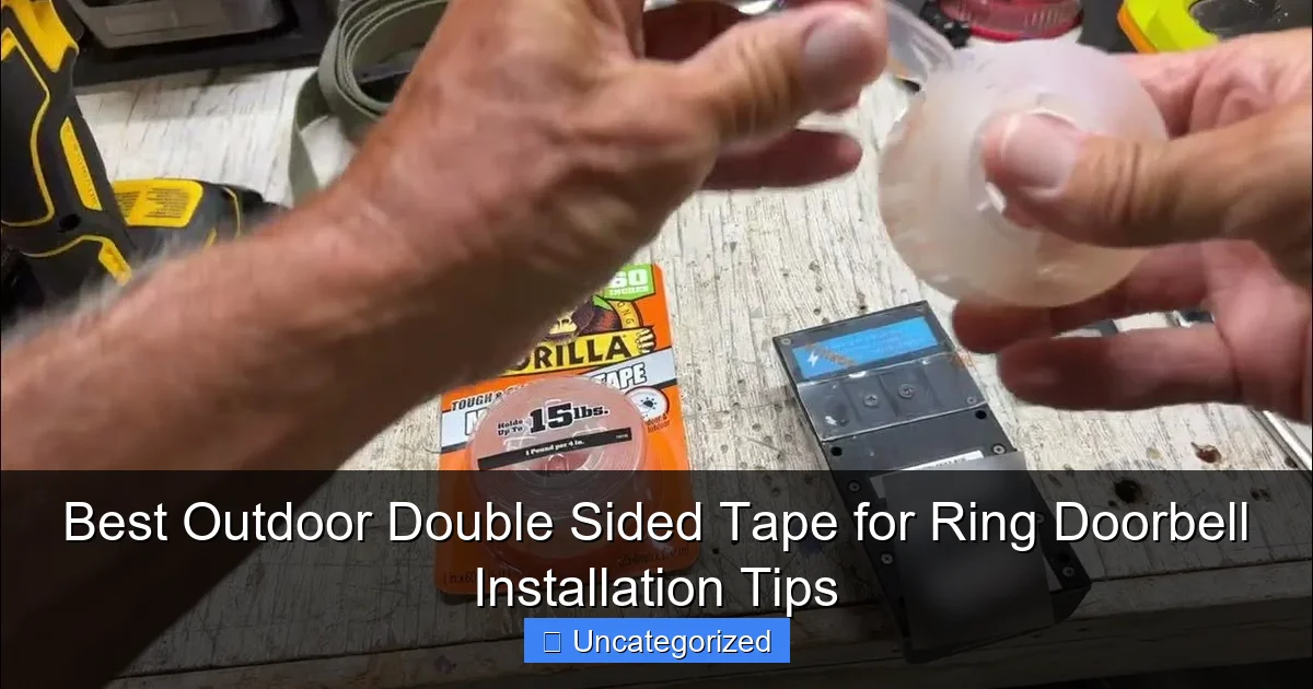 Best Outdoor Double Sided Tape for Ring Doorbell Installation Tips