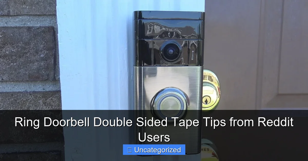 Ring Doorbell Double Sided Tape Tips from Reddit Users