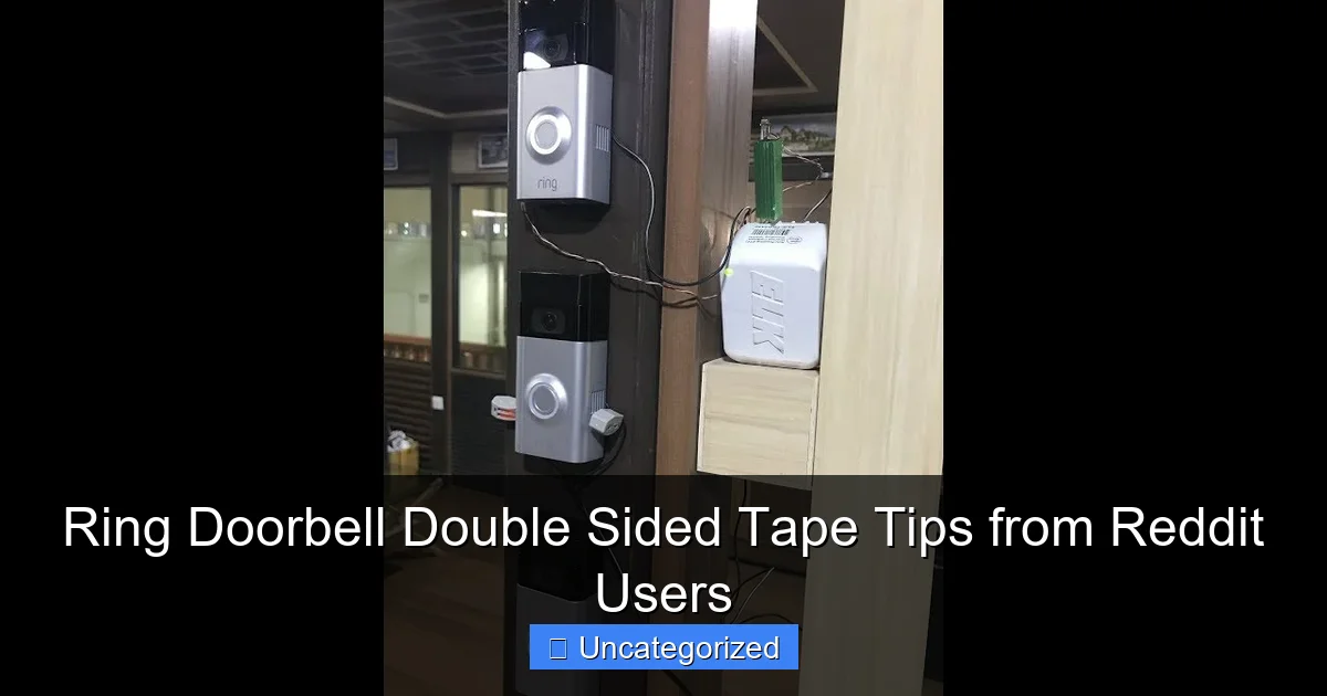 Ring Doorbell Double Sided Tape Tips from Reddit Users
