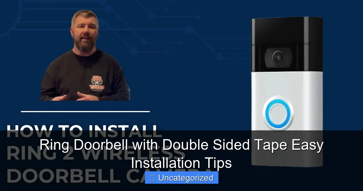 Ring Doorbell with Double Sided Tape Easy Installation Tips