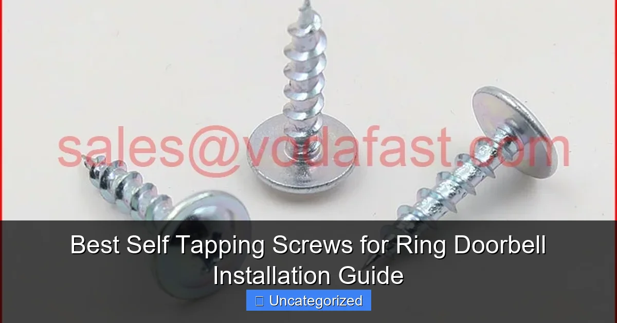 Best Self Tapping Screws for Ring Doorbell Installation Guide