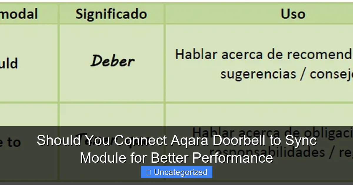 Should You Connect Aqara Doorbell to Sync Module for Better Performance