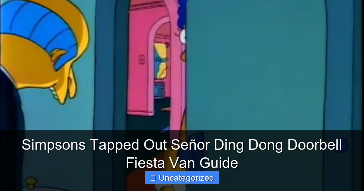 Simpsons Tapped Out Señor Ding Dong Doorbell Fiesta Van Guide
