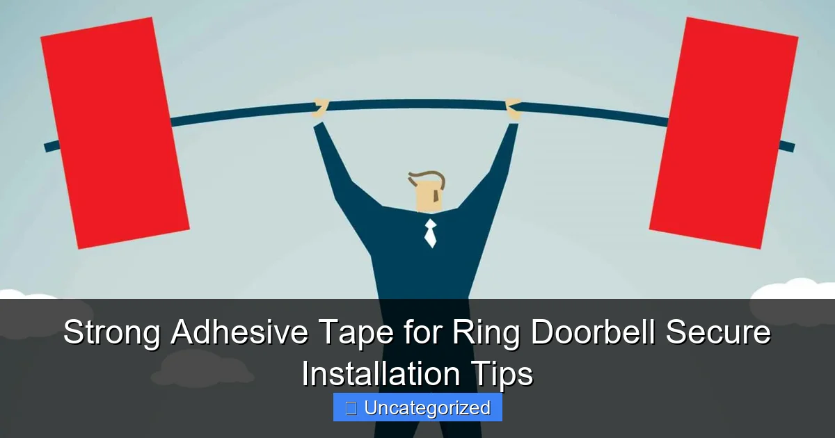 Strong Adhesive Tape for Ring Doorbell Secure Installation Tips