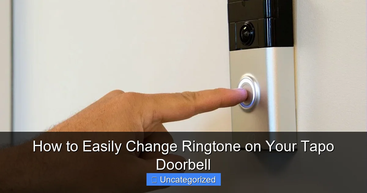 How to Easily Change Ringtone on Your Tapo Doorbell