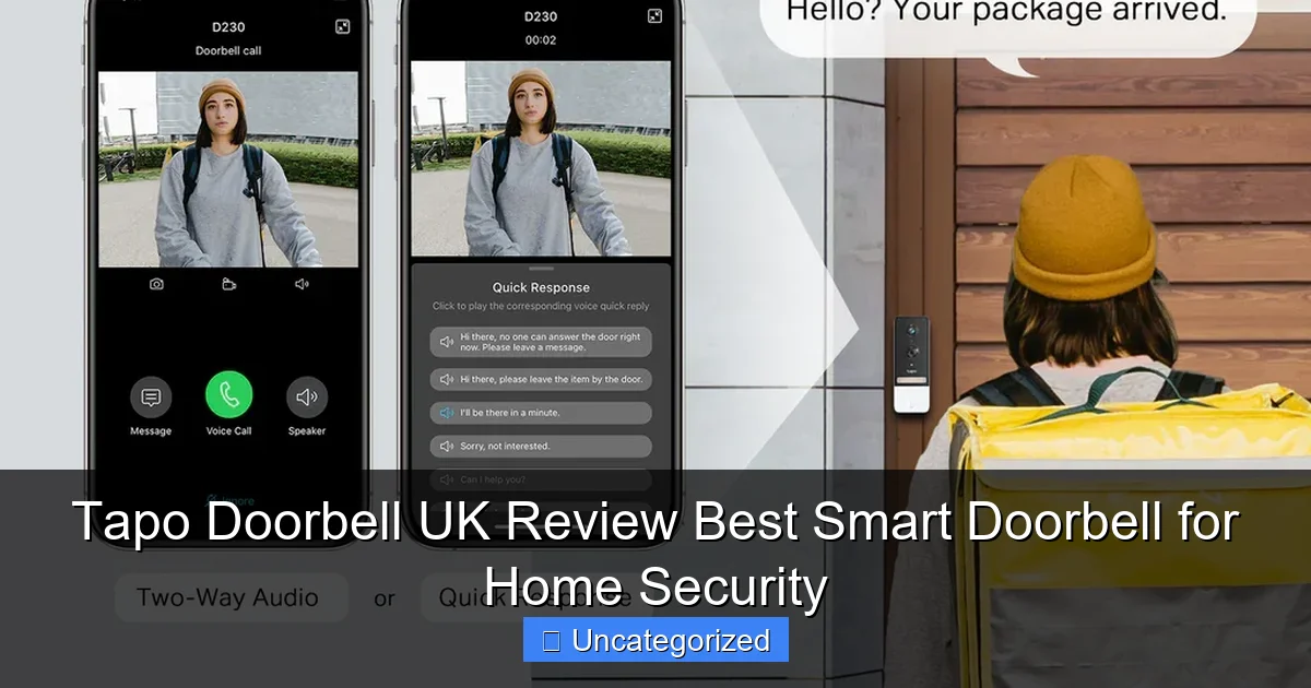 Tapo Doorbell UK Review Best Smart Doorbell for Home Security