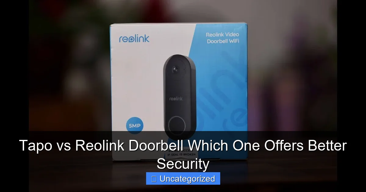 Tapo vs Reolink Doorbell Which One Offers Better Security