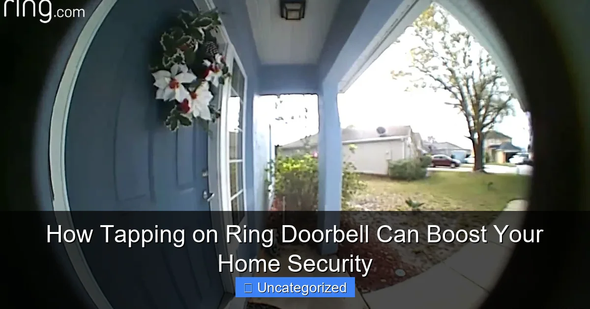 How Tapping on Ring Doorbell Can Boost Your Home Security
