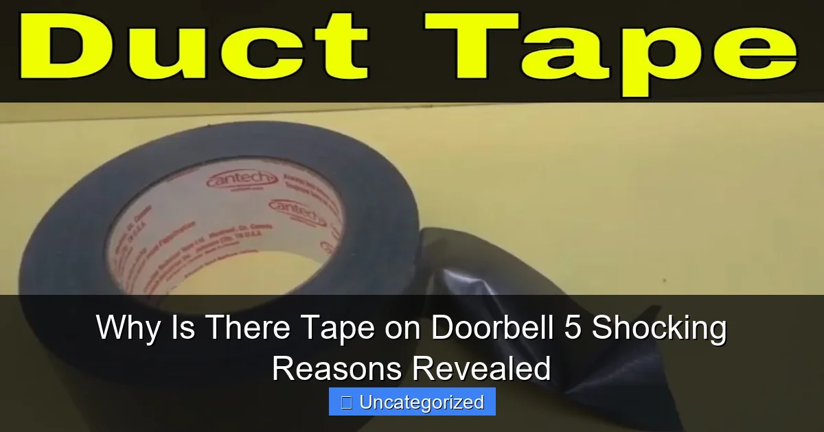 Why Is There Tape on Doorbell 5 Shocking Reasons Revealed