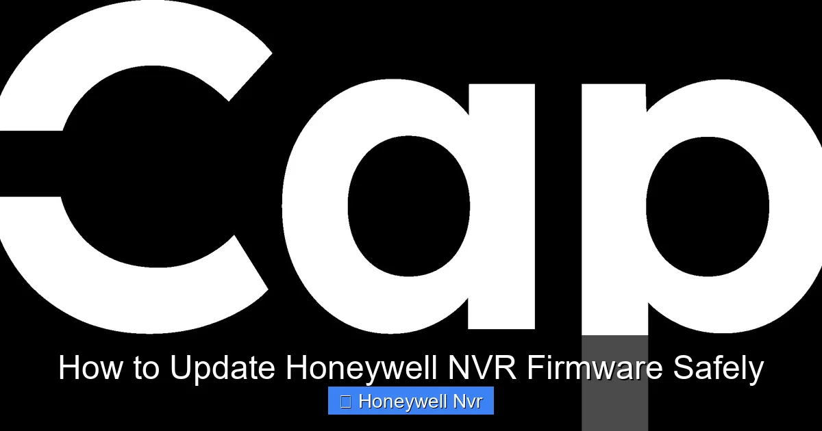 Featured image for How to Update Honeywell NVR Firmware Safely