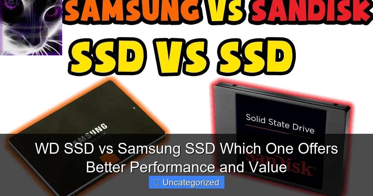 WD SSD vs Samsung SSD Which One Offers Better Performance and Value
