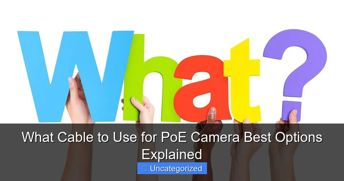 What Cable to Use for PoE Camera Best Options Explained
