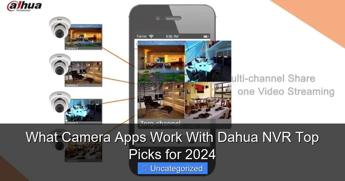 What Camera Apps Work With Dahua NVR Top Picks for 2024