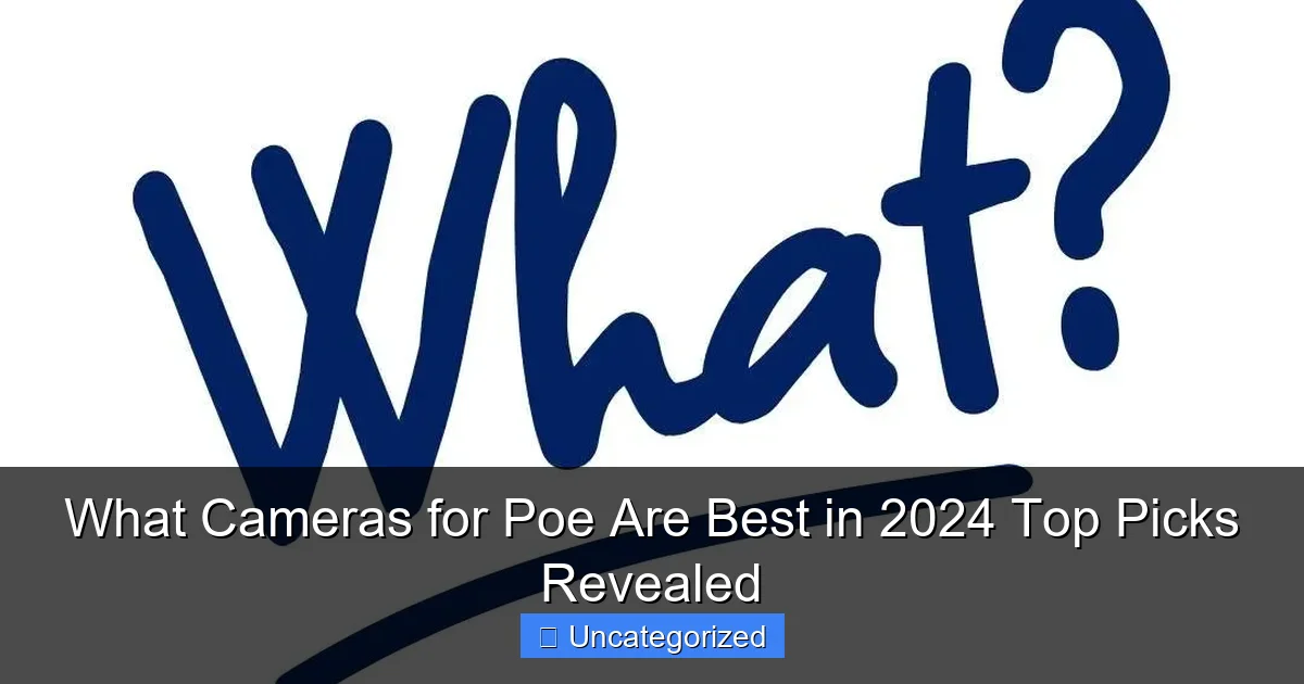 What Cameras for Poe Are Best in 2024 Top Picks Revealed