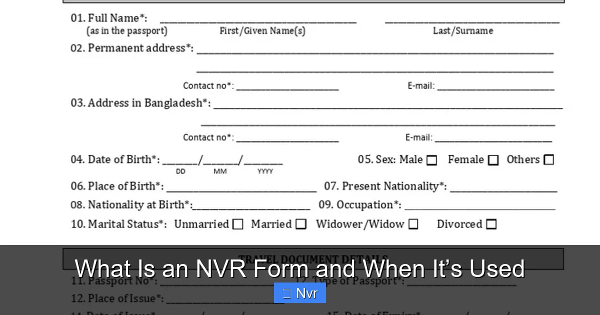 Featured image for What Is an NVR Form and When It’s Used