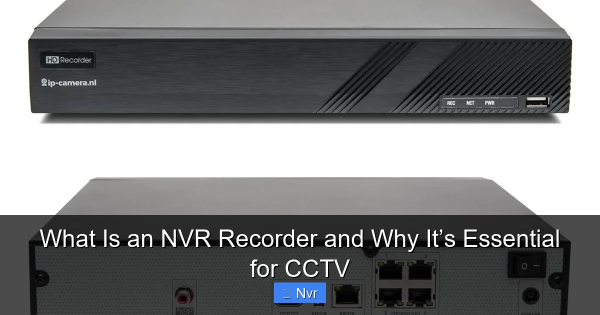 Featured image for What Is an NVR Recorder and Why It’s Essential for CCTV