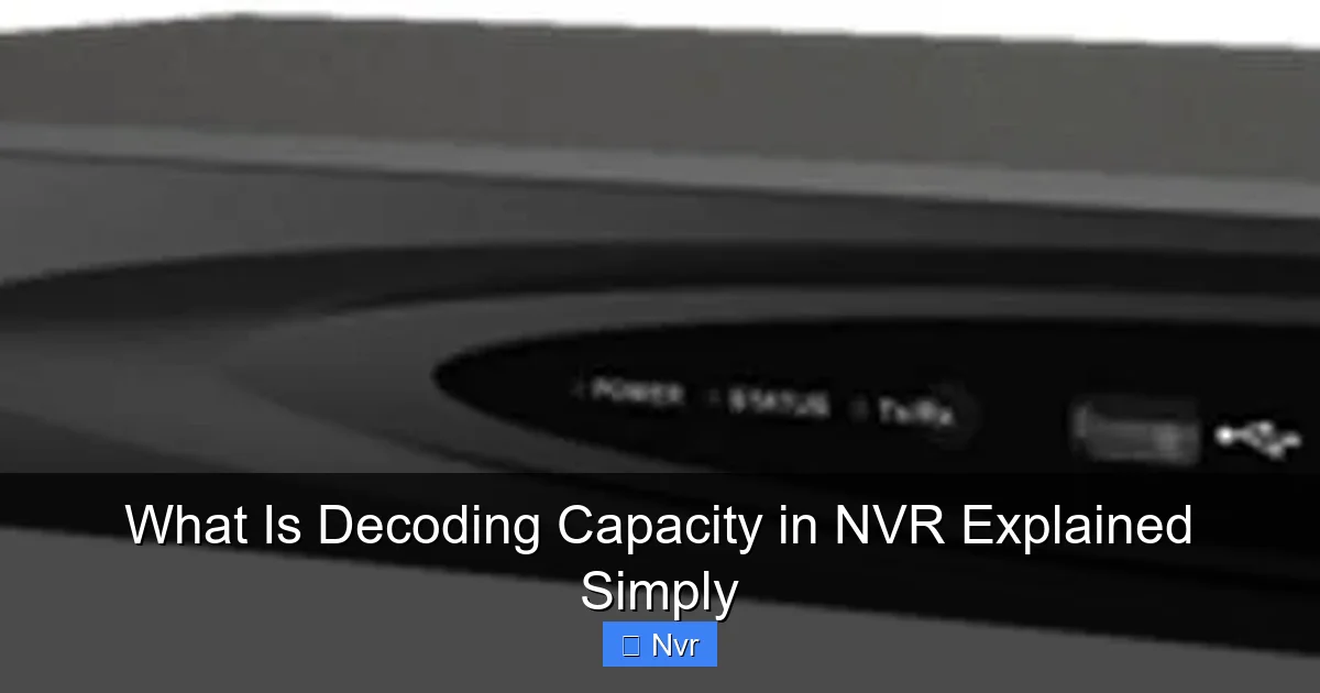 Featured image for What Is Decoding Capacity in NVR Explained Simply