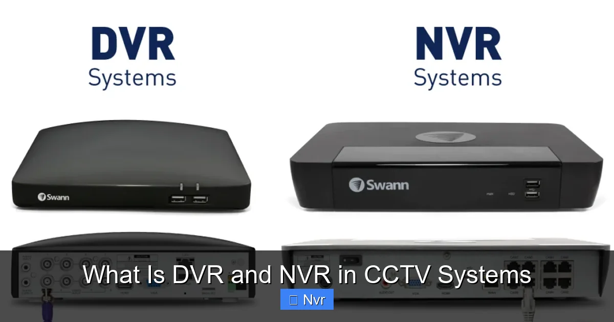 Featured image for What Is DVR and NVR in CCTV Systems
