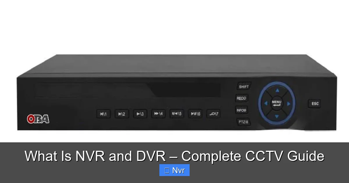 Featured image for What Is NVR and DVR – Complete CCTV Guide