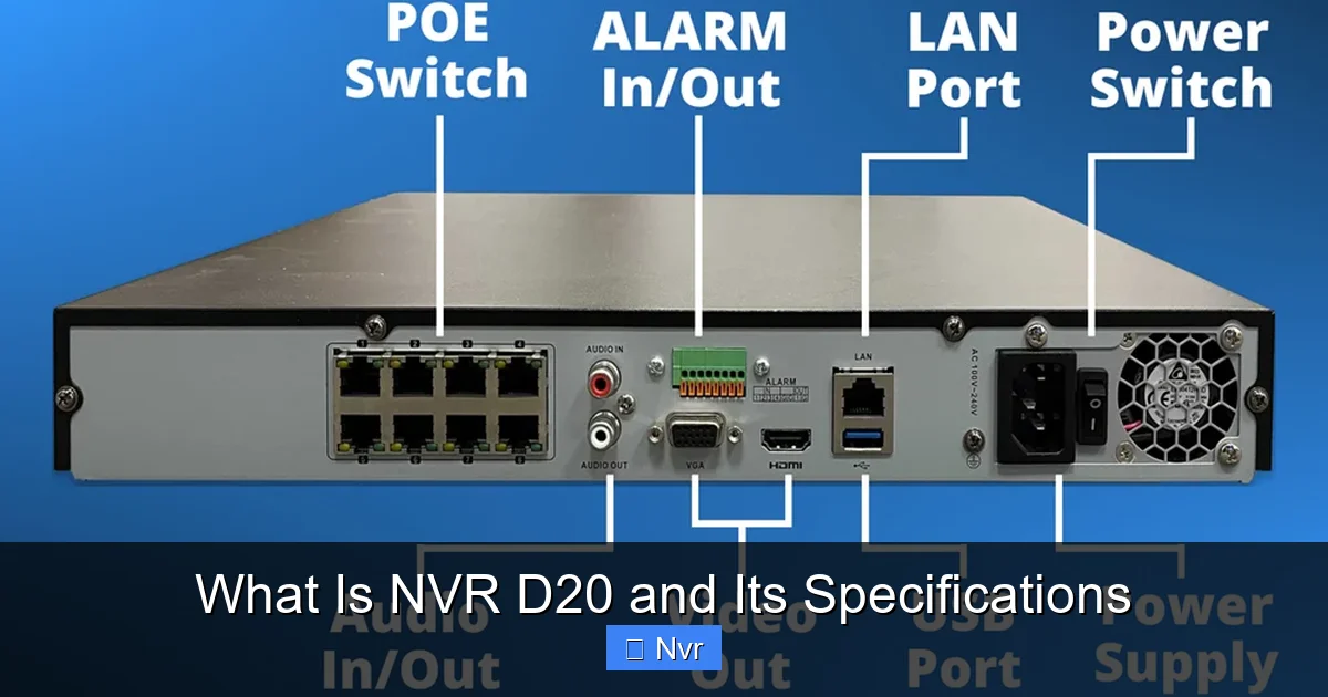 Featured image for What Is NVR D20 and Its Specifications