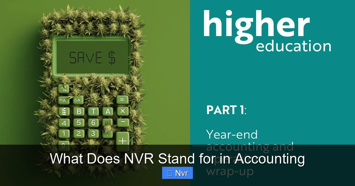 Featured image for What Does NVR Stand for in Accounting