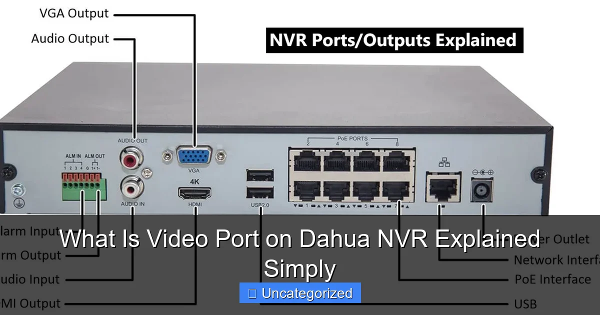 What Is Video Port on Dahua NVR Explained Simply