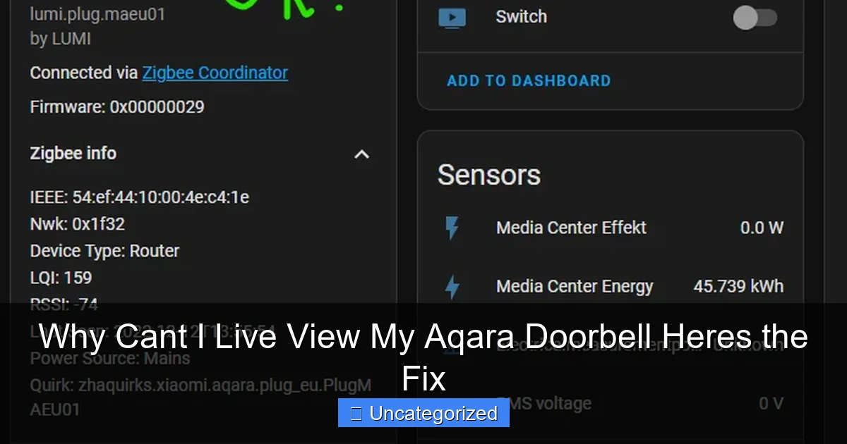 Why Cant I Live View My Aqara Doorbell Heres the Fix