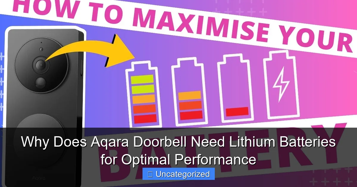Why Does Aqara Doorbell Need Lithium Batteries for Optimal Performance