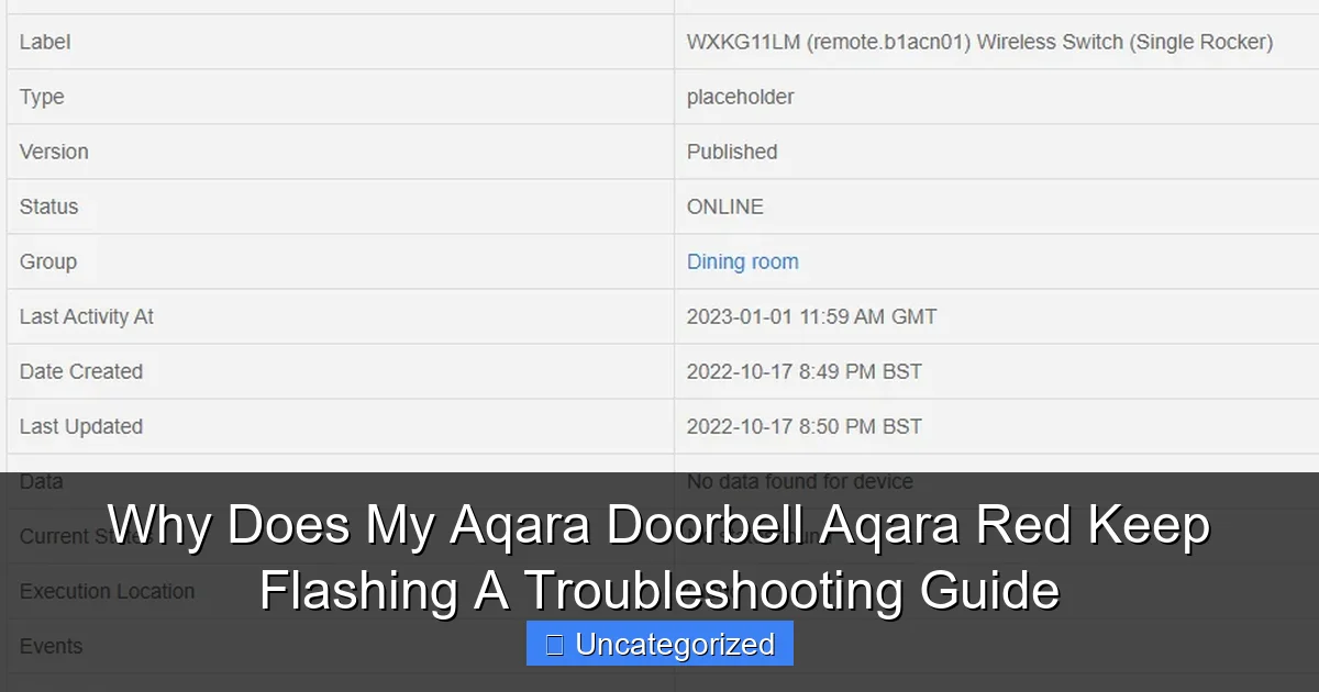 Why Does My Aqara Doorbell Aqara Red Keep Flashing A Troubleshooting Guide