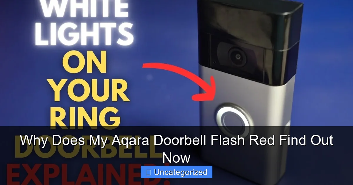 Why Does My Aqara Doorbell Flash Red Find Out Now