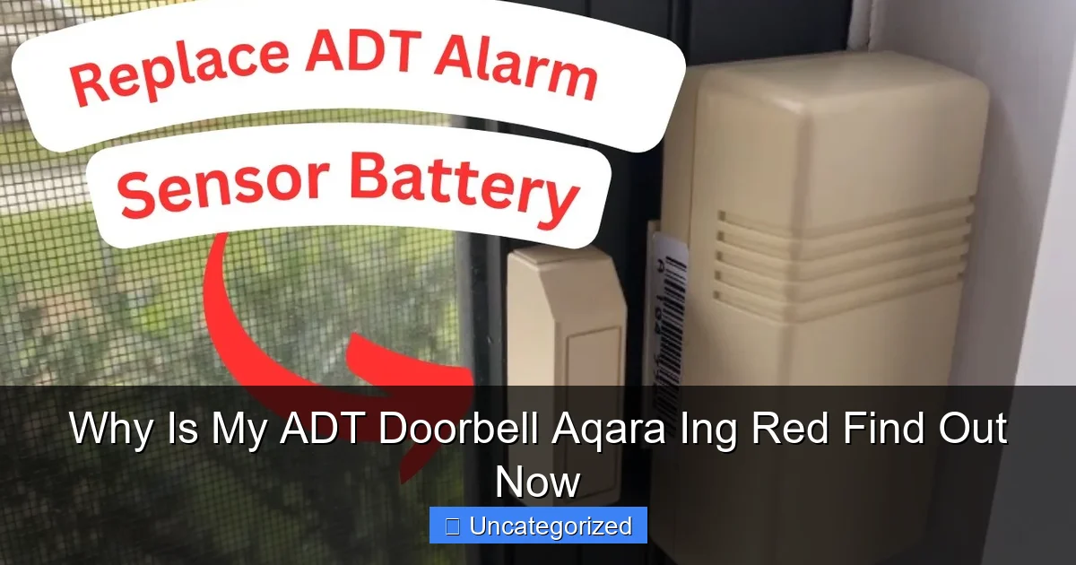 Why Is My ADT Doorbell Aqara Ing Red Find Out Now