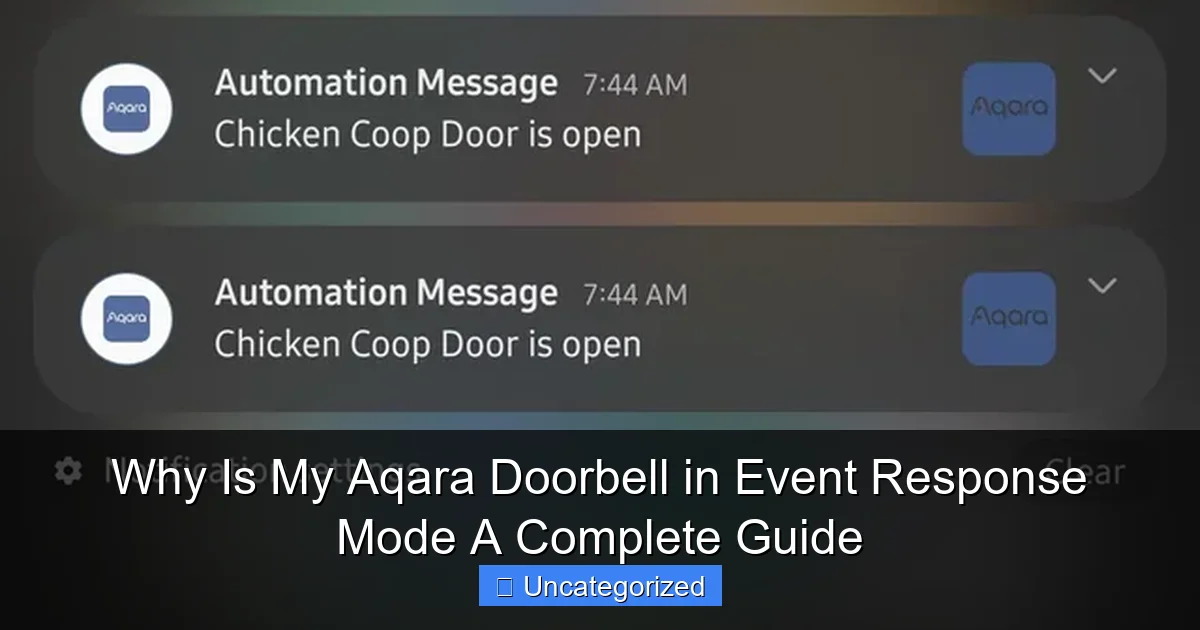 Why Is My Aqara Doorbell in Event Response Mode A Complete Guide