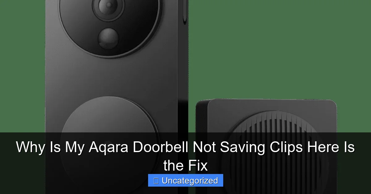 Why Is My Aqara Doorbell Not Saving Clips Here Is the Fix