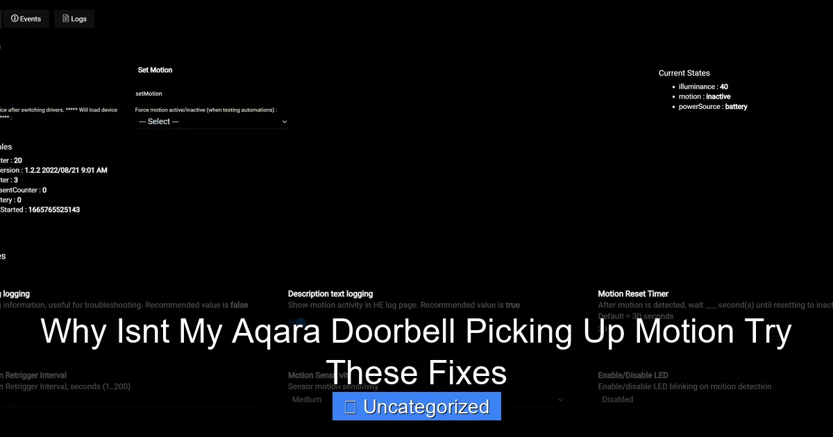Why Isnt My Aqara Doorbell Picking Up Motion Try These Fixes