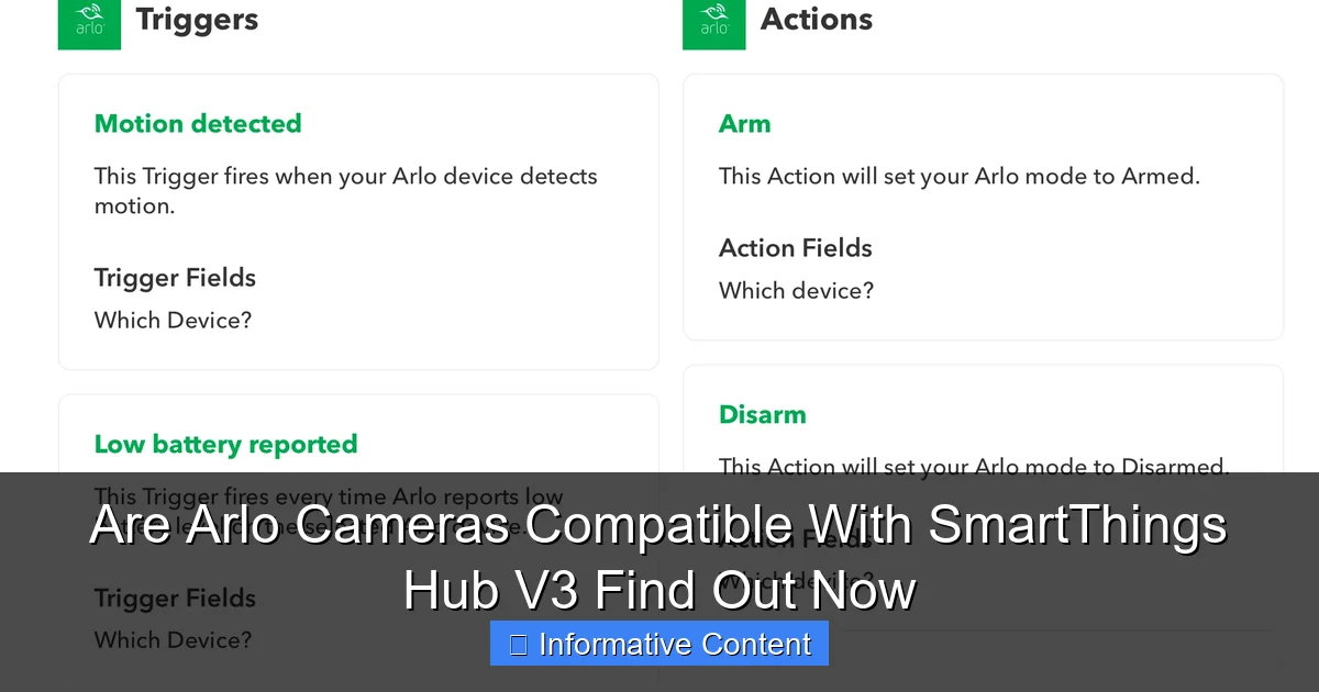Are Arlo Cameras Compatible With SmartThings Hub V3 Find Out Now