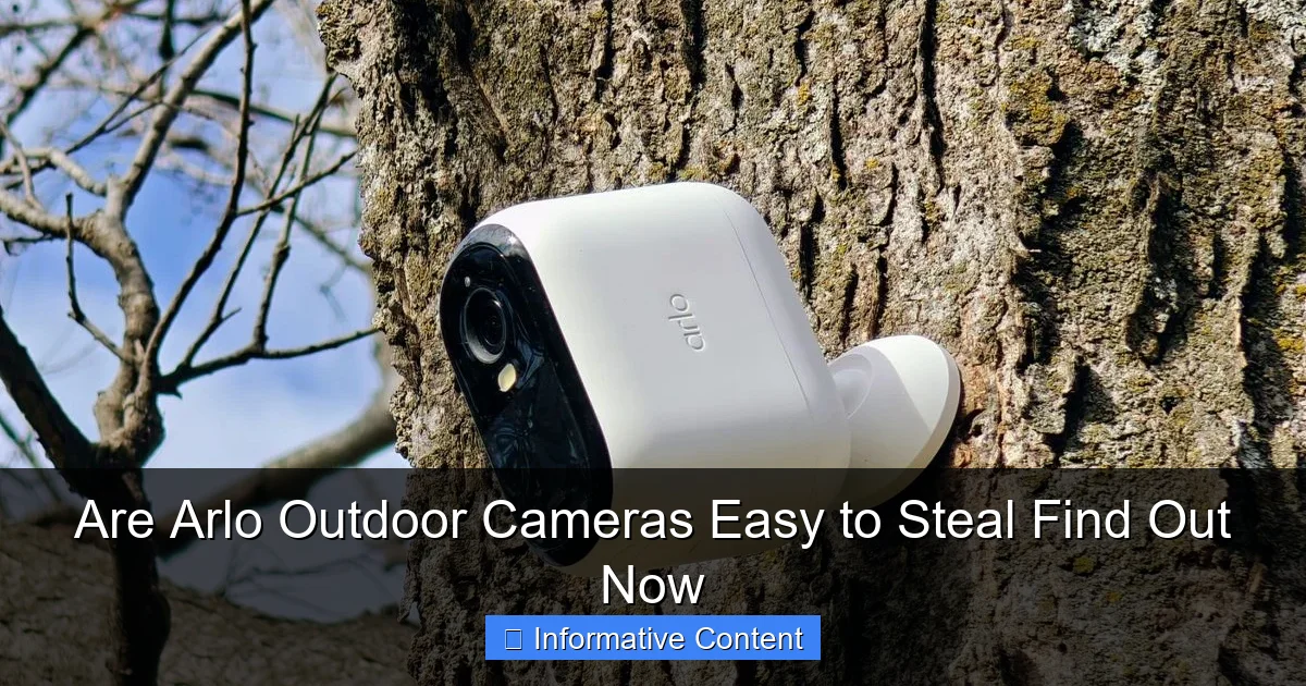 Are Arlo Outdoor Cameras Easy to Steal Find Out Now