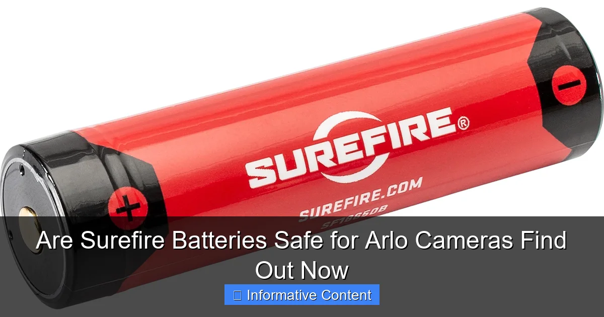 Are Surefire Batteries Safe for Arlo Cameras Find Out Now