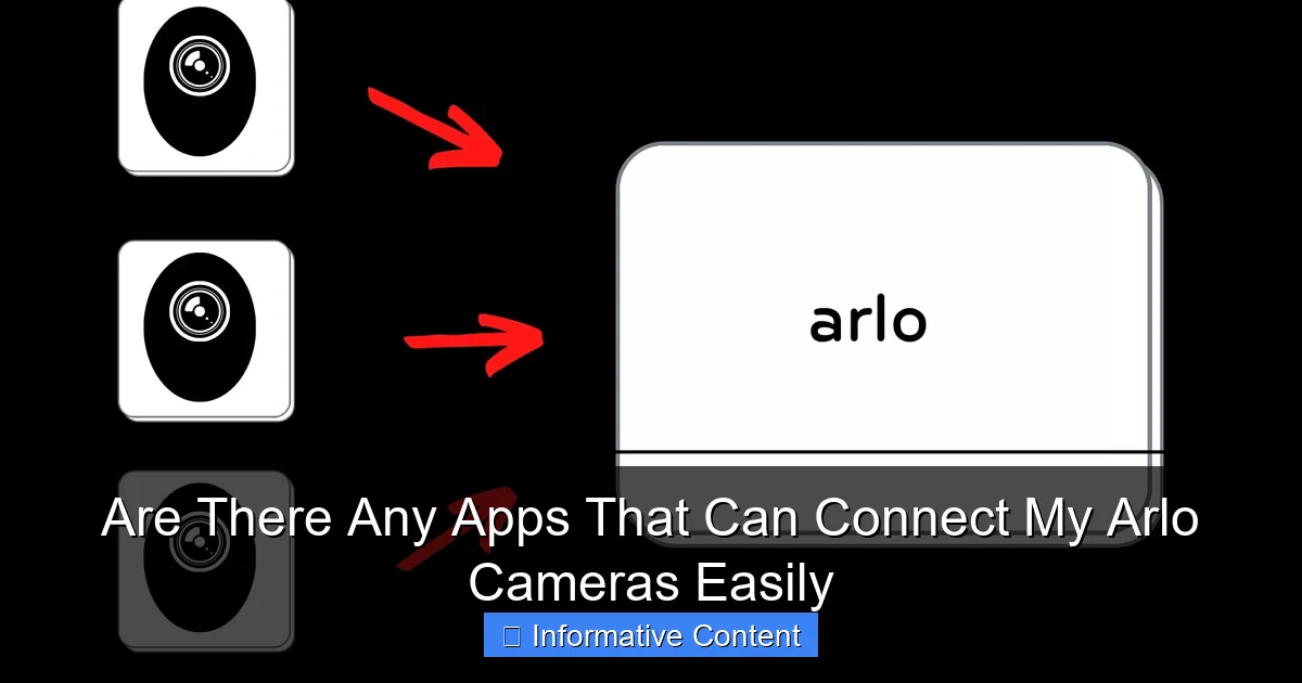 Are There Any Apps That Can Connect My Arlo Cameras Easily