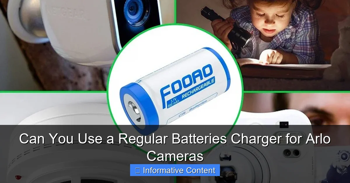 Can You Use a Regular Batteries Charger for Arlo Cameras