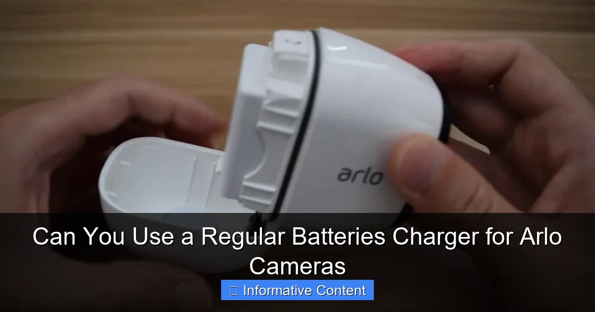 Can You Use a Regular Batteries Charger for Arlo Cameras
