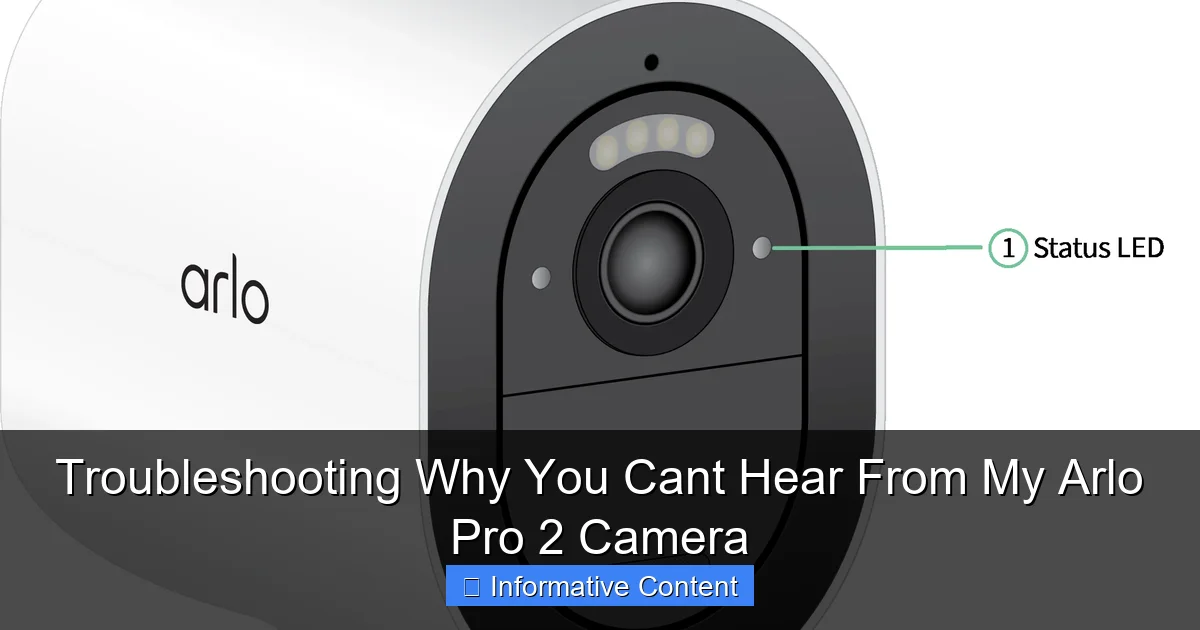 Troubleshooting Why You Cant Hear From My Arlo Pro 2 Camera