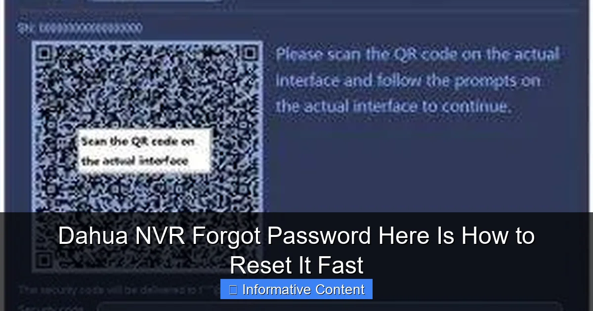 Dahua NVR Forgot Password Here Is How to Reset It Fast