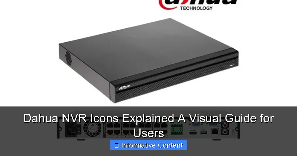 Dahua NVR Icons Explained A Visual Guide for Users