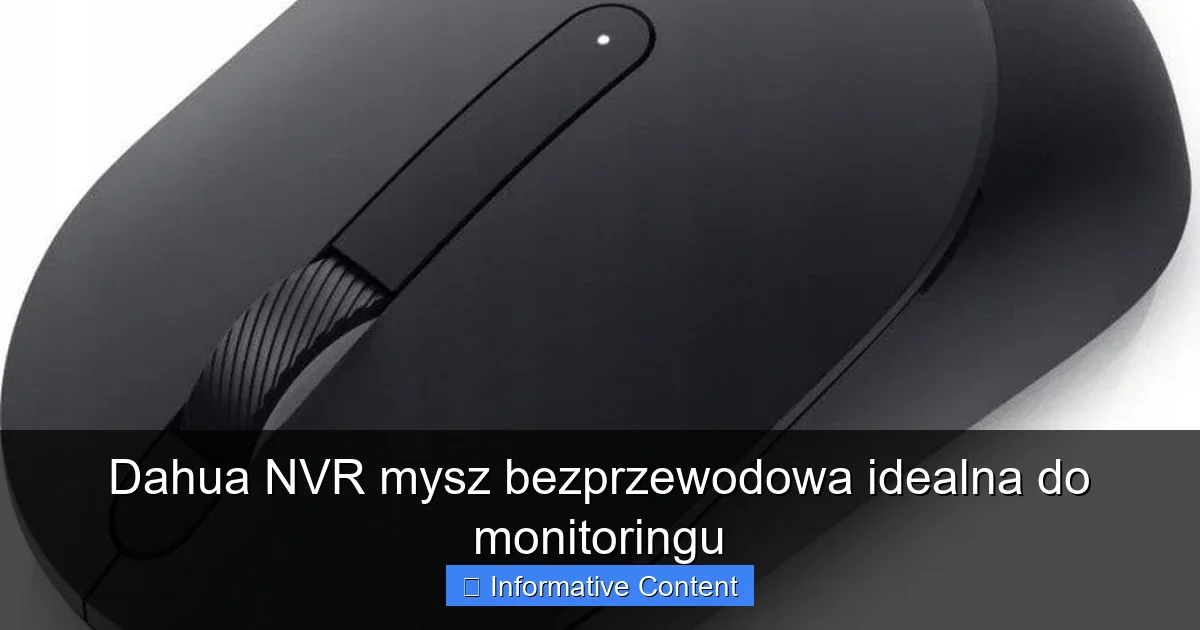 Dahua NVR mysz bezprzewodowa idealna do monitoringu