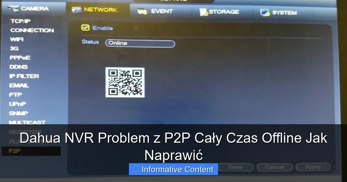 Dahua NVR Problem z P2P Cały Czas Offline Jak Naprawić