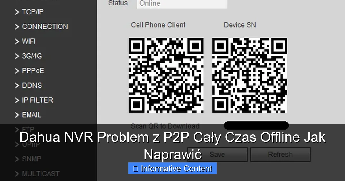 Dahua NVR Problem z P2P Cały Czas Offline Jak Naprawić