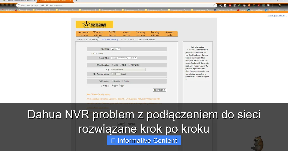 Dahua NVR problem z podłączeniem do sieci rozwiązane krok po kroku
