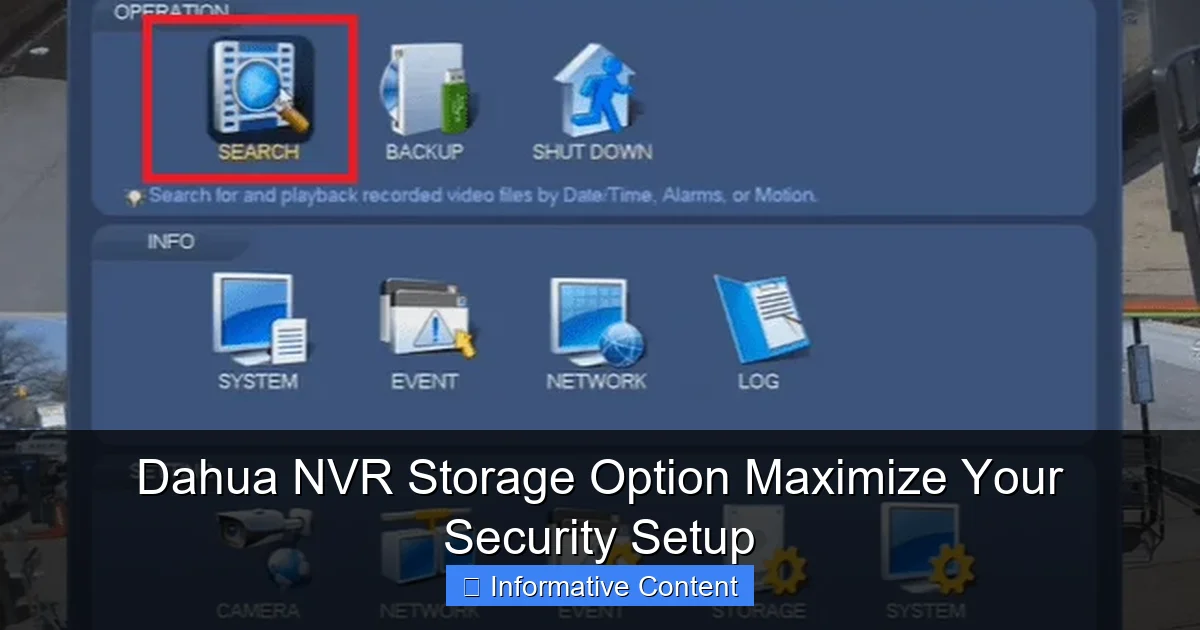 Dahua NVR Storage Option Maximize Your Security Setup