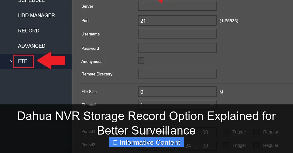 Dahua NVR Storage Record Option Explained for Better Surveillance